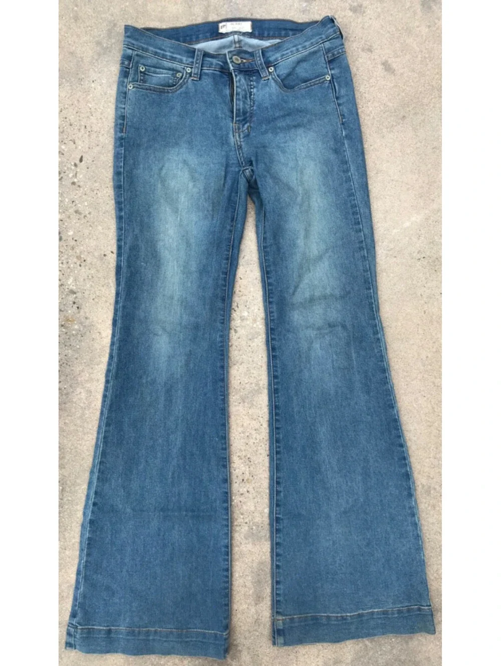 We The Free People Jeans Womens 27W Blue Denim High Rise Bootcut Flared Boho
